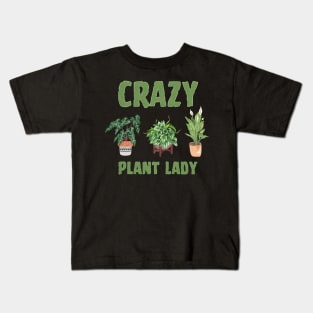 Crazy Plant Lady Kids T-Shirt